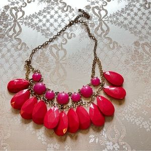 Fuchsia Pink Vintage Necklace